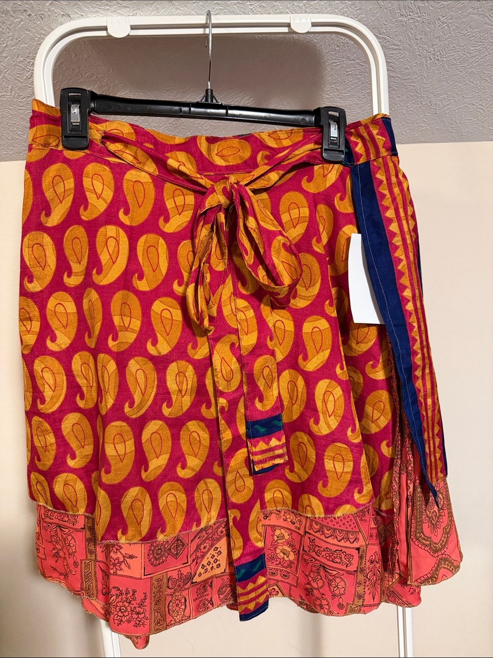 Darn Good Yarn sari silk wrap skirt  size 4-12  NWT reversible